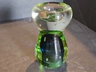 Murano Style Glass Candleholder, green and blue — photo 2