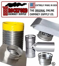 Smooth Wall Chimney Liner Kit (2 Ply .013 316 Liner) Various Sizes Available