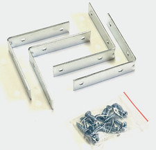 4pc Stainless Steel Corner L Shaped Right Angle Brackets Shelf Support 2.5" BN-4