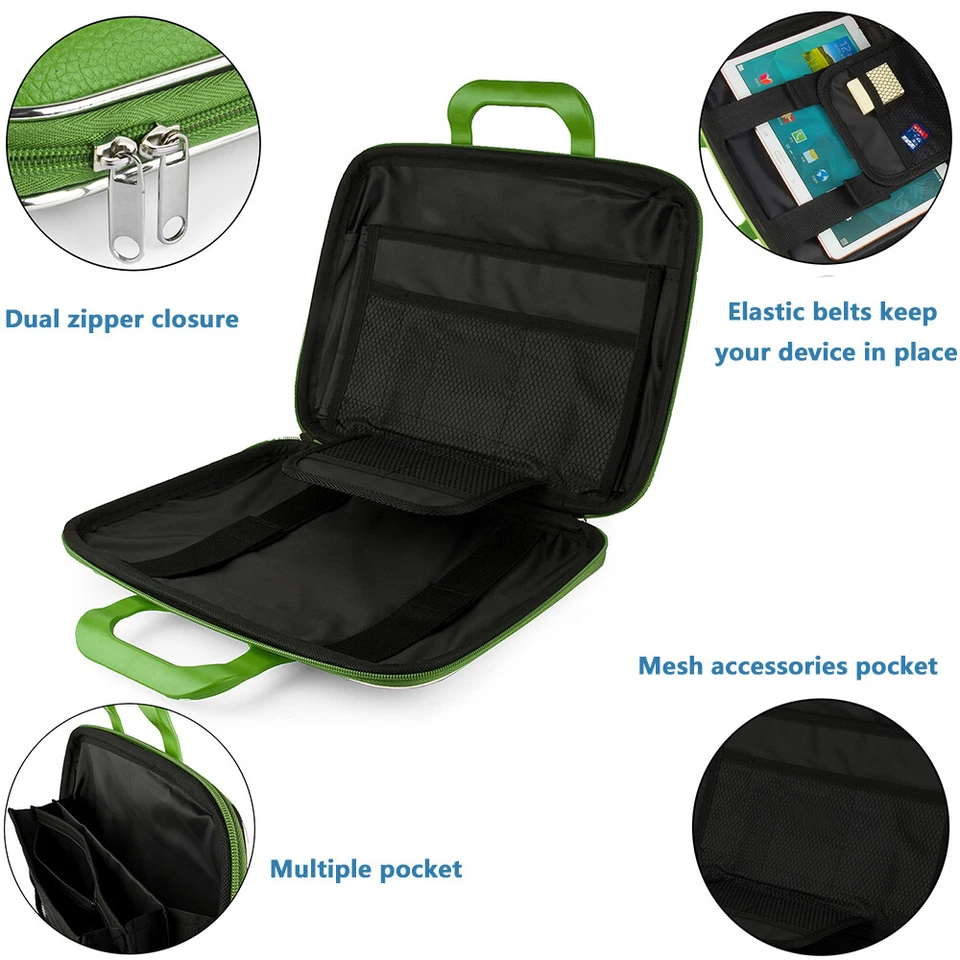 Semi Hard Leather Sleeve Tablet Case Laptop Bag For 10" Microsoft Surface Go 3 - Image 3 of 4