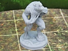 Growling Werewolf Miniature Mini 3D Printed Resin Model Tabletop Gaming D&D