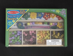 Melissa & Doug Flower Power Wooden Bead Make Your Own Jewelry Brand New!