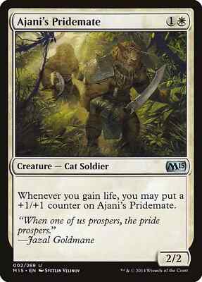 AJANI'S PRIDEMATE X 4 E/X- MAGIC 2015 MAGIC THE GATHERING