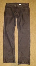 Womens McDonalds Black Jean Pants Size 10 R Crew Uniform Adjustable Length MC212