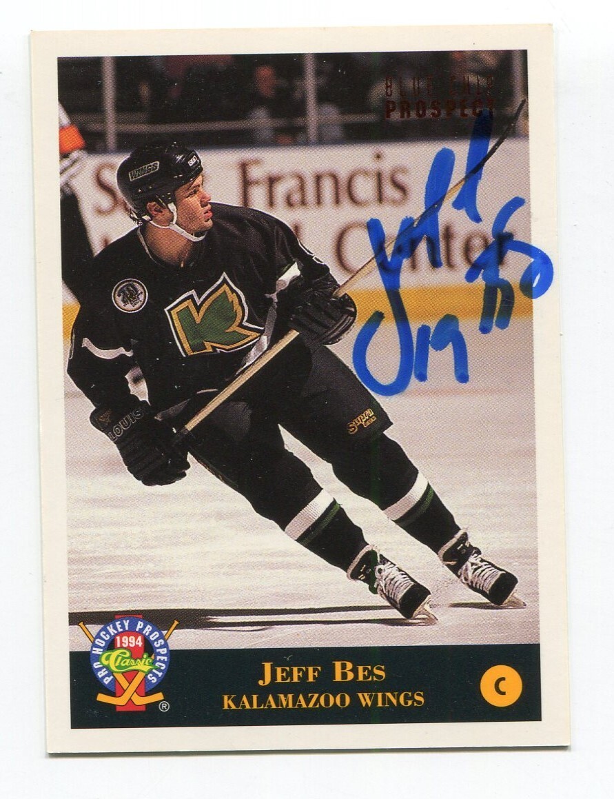 【激レア】フベル選手直筆サイン入りポストカード 1994 Classic Pro Prospects Jeff Bes Signed Card Hockey NHL