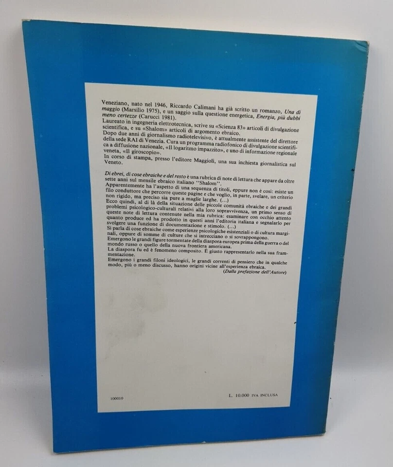 Di ebrei di cose ebraiche e del resto - 1976 1983 - Calimani - Giuntina  - Immagine 2 di 4