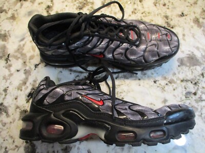Nike Air Max Plus TN GS Shoes Black Red UK 5 EUR 38 US 5.5Y DJ4622