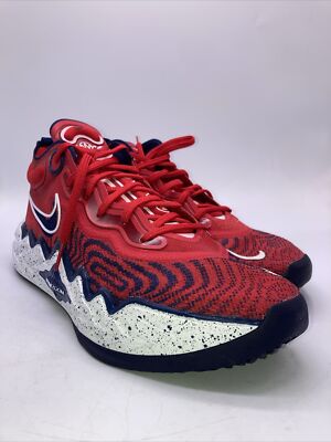 ナイキ メンズ バッシュ Nike Air Zoom G.T. Run Basketball Shoes - Red/White/Blue Nike Air Zoom GT Run USA Olympic Red White Blue Cut CZ0202-604