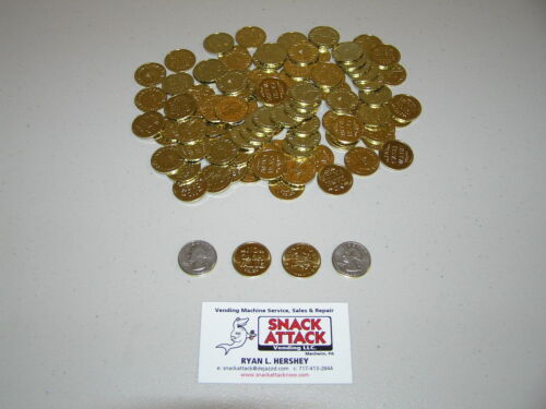 (100) VENDSTAR Bulk Candy Vending Machine .984" TOKENS or COINS / 2 Day Ship! - Picture 1 of 3