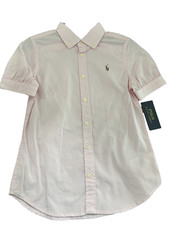 Polo Ralph Lauren Girl Cotton Oxford Shirt Button Up Size 12 Color Pink