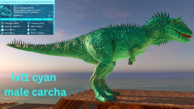 Ark Survival Ascended PVE SOLID CYAN LVL1 MALE CARCH (CLONE) XBOX/PC/PS5