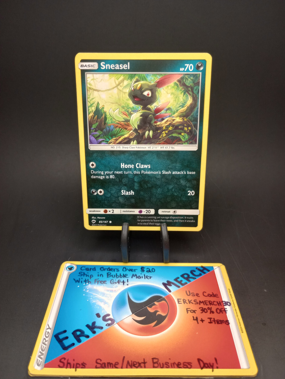 Sneasel 85/147 Burning Shadows NM Regular Common Pokemon Card 