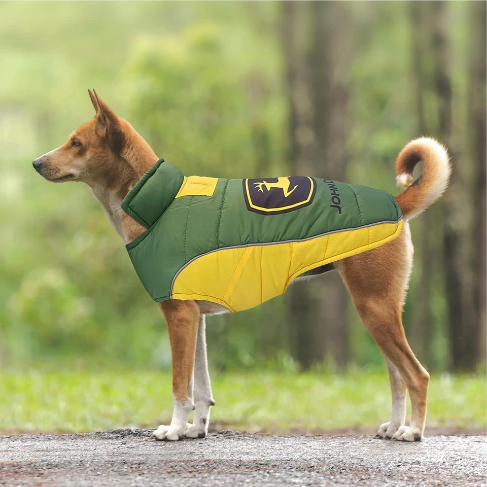 Pets First John Deere Puffer Vest for Dogs & Cats Warm Cozy & Waterproof Jacket - Image 3 of 4