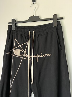 Rick Owens x Champion Dietrich Drawstring Cargo Sweatpants - Size Rick Owens x Champion Dietrich Drawstring Cargo Sweatpants - Size