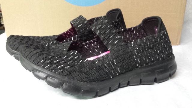 SKECHERS 12094 Black WOVEN MARY JANES Memory foam Lightweight WOMENS Size 6 | eBay