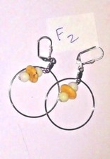 Handmade natural stones SP Jade yellow howlite Dangle Earrings drop new jewelry