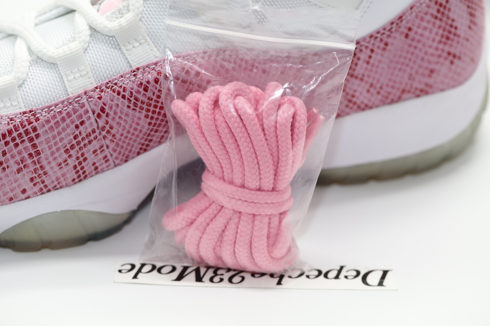 ovo jordan 11 pink snakeskin
