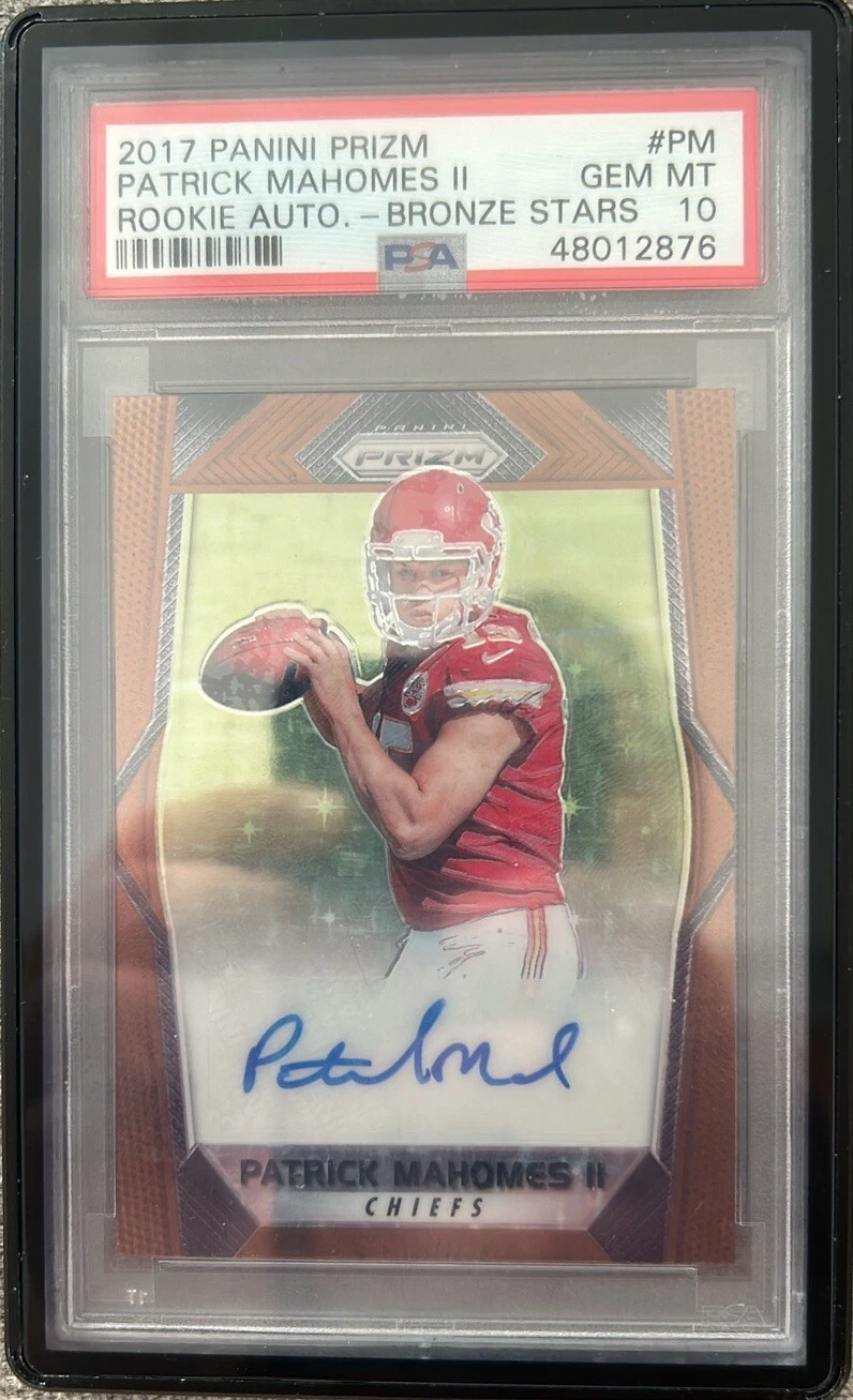 Patrick Mahomes Panini Prizm Rookie Autographs #PM Bronze Stars