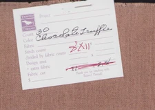 Cross Stitch Linen Fabric 30 Ct Chocolate Truffle 11x8"  Twisted Threads