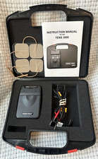 Tens 3000 Unit w/Lead Wires Electrode Pads Instructions Hard Case Tested