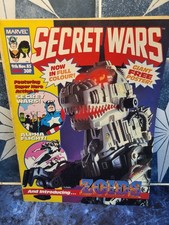Rare Vintage Marvel Secret Wars Comic # 19 + Giant Zoids Poster & Cover 1985
