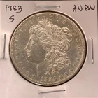 1883 S Morgan Silver Dollar. About Uncirculated