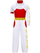 Zombie Girls Costume Kids Character Halloween Cosplay Cheerleader Mesh Top Pa...