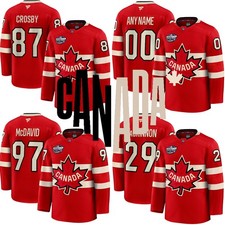 Men's Canada Red 2025 4 Nations Face-Off Stitched Jersey++