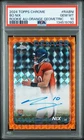 2024 TOPPS CHROME RC AUTOS VARIATIONS ORANGE GEOMETRIC BO NIX 17/25 PSA 10