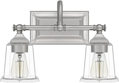 Quoizel Nicholas 10" High Brushed Nickel 2-Light Wall Sconce - Picture 3 of 6