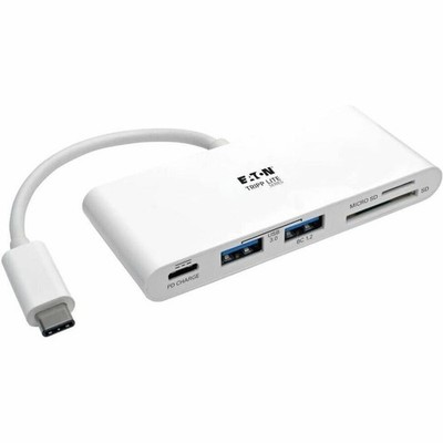 Tripp Lite 2-Port USB Portable Hub w/ Charging Port & MicroSD & SD/MMC Reader
