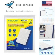 2PK Waterproof Mattress Bags Moving Storage Twin Size Heavy-Duty Protectors