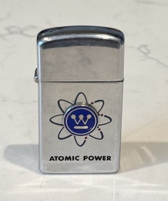 Vintage 1966 Zippo Slim Lighter WESTINGHOUSE ATOMIC POWER Very