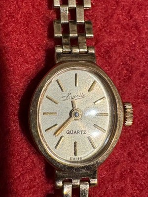 Vintage Everite 9ct Gold Ladies Watch Swiss Made  Manual Wind Hallmark 375