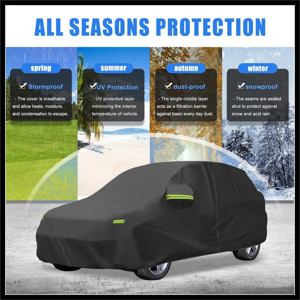 Cubierta de coche impermeable cubierta de coche completa con cremallera para BMW X1 2009-2023 nueva Foto 2 de 4