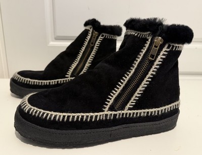 Laidback London Damen Stiefeletten Setsu echt Lammfell gefüttert Gr. UK 6 EU 39
