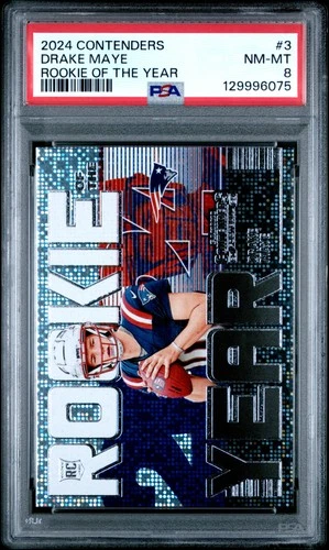 2024 CONTENDERS ROY CONTENDERS #3 DRAKE MAYE ROOKIE RC PSA 8