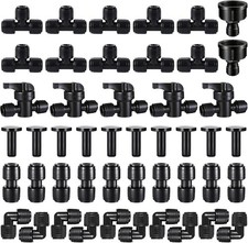 47 Pack Quick Connect 1/4" Drip Irrigation Fittings Kit 1/4'' Drip Irrigation