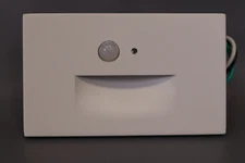 Hardwired White Motion Sensing LED Stair Light with Motion and Photocell Sensor