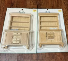 miniature dollhouse furniture 1:12 wooden Mayberry Street Kitchen Hutch X 2 New