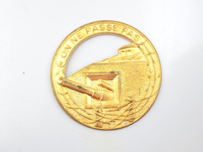 Original WWII French Maginot Line ''No Ne Passe Pas'' Badge