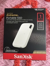 SANDISK EXTREME 1 TB HIGH SPEED PORTABLE SSD DISK DRIVE - NEW BOXED WHITE
