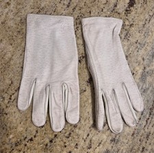 Vintage Womens Size L Gray Leather Stretch Deerskin Gloves