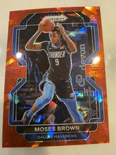 2021 Panini Prizm Moses Brown Red Ice Prizm 173 MINT