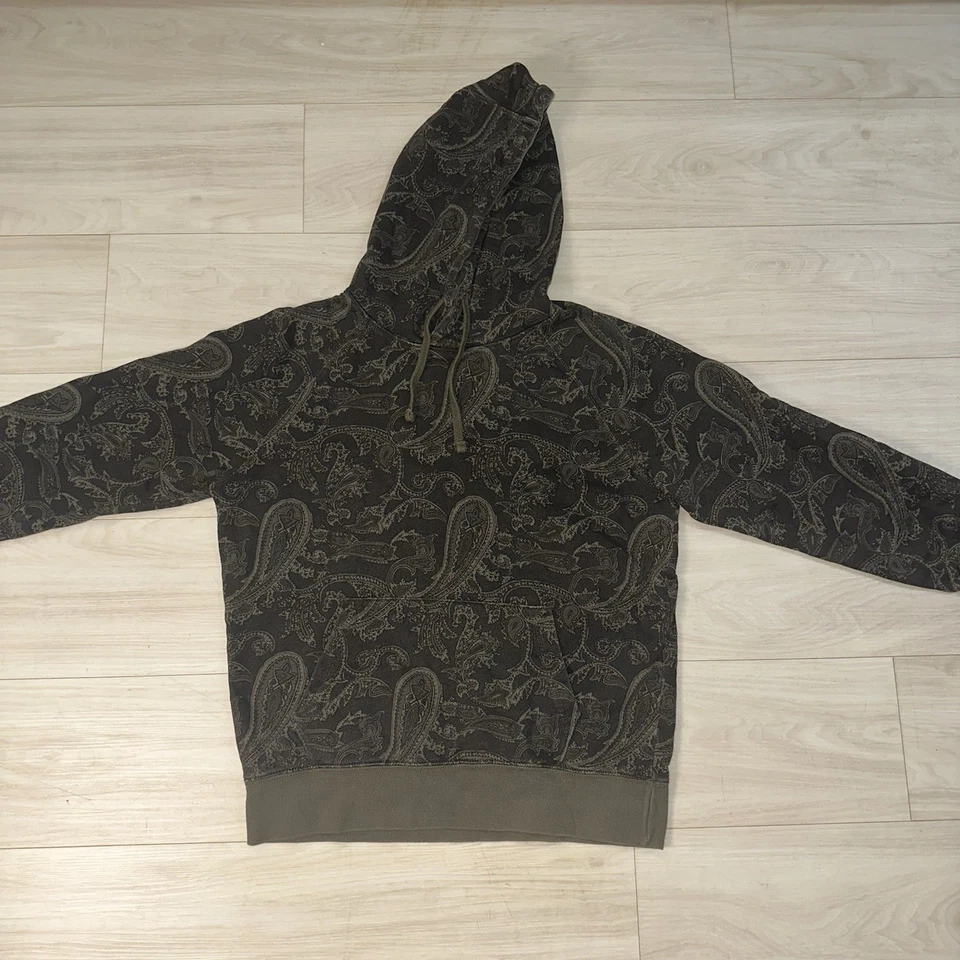 Sudadera con Capucha American Eagle Paisley Para Hombre Mediana Y2K Pullover Sudadera con Capucha Logotipo De Colección Foto 3 de 4