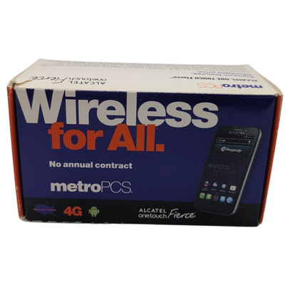 Alcatel One Touch Fierce 4GB Metro PCS Locked Smartphone 4.5'' Display 4G LTE