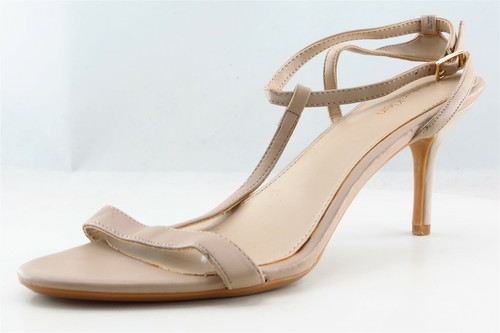 Calvin Klein Collection Strappy Beige Synthetic Women Sandal Shoes Sz 9.5 M
