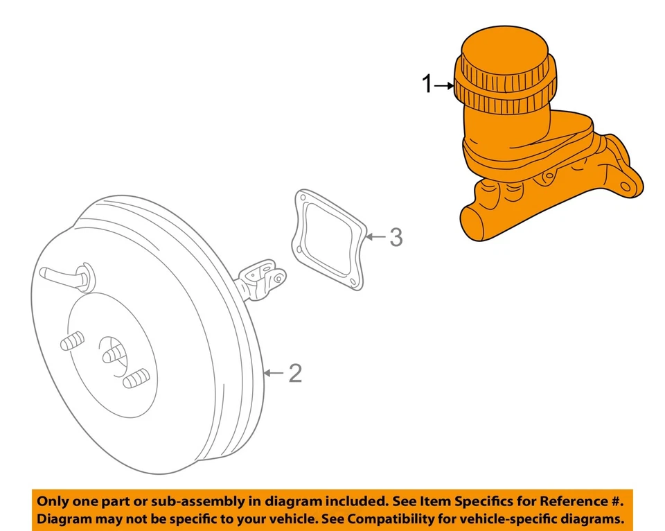 Used Brake Master Cylinder fits: 2002 Mitsubishi Eclipse w/o ABS Grade A - Image 3 of 4