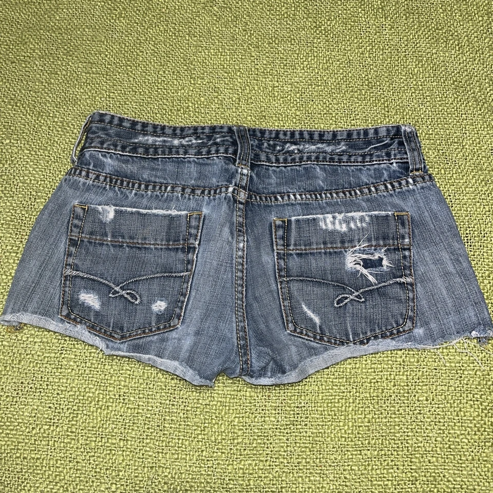 Pantalones Cortos Ruehl No.925 Mujer 28 Azul Denim Corte Envejecido Informal Damas Y2K Foto 2 de 4