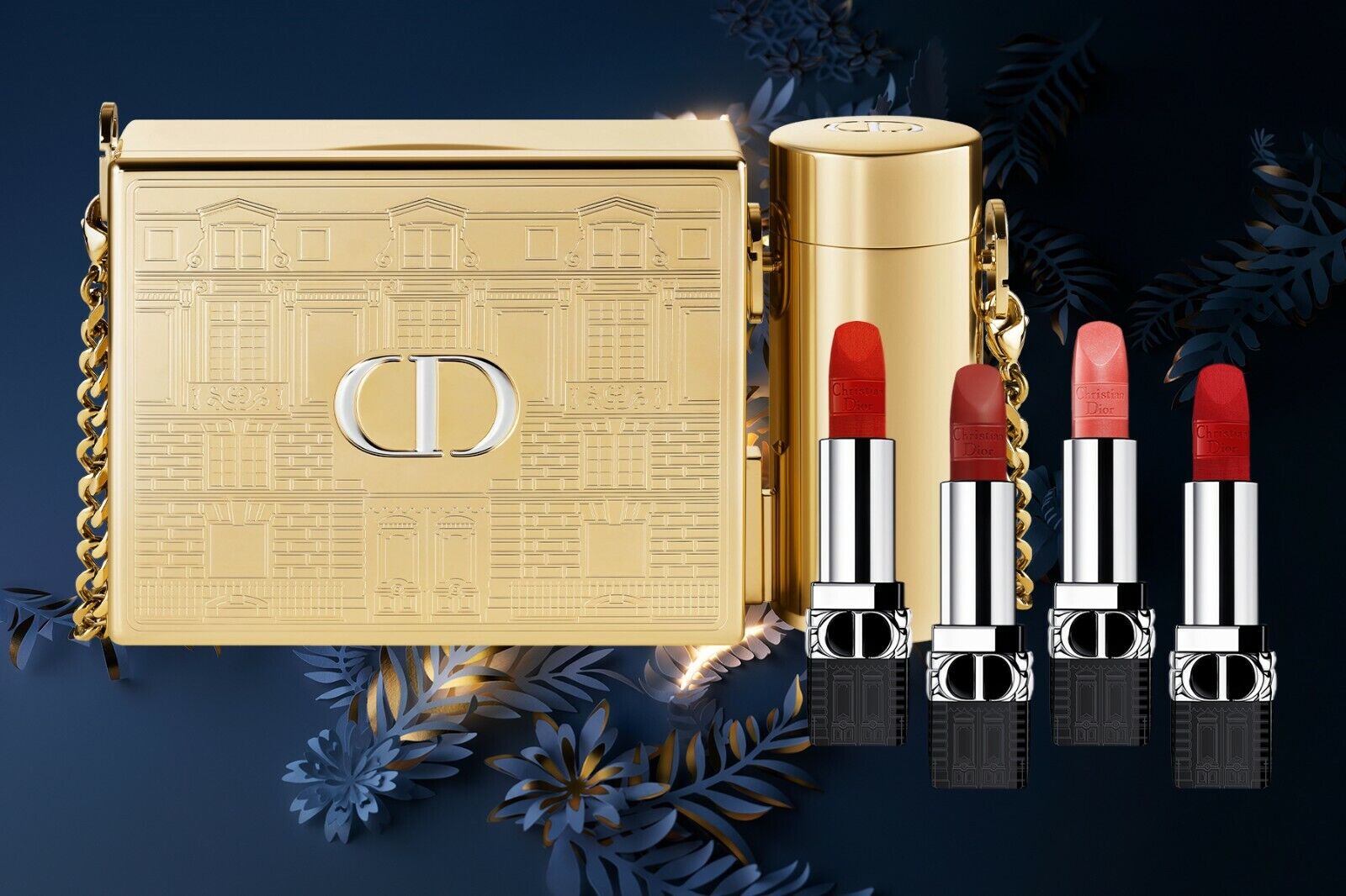 NIB DIOR Holiday Minaudiere Atelier Dreams Clutch Lipstick Set LE RARE    eBay